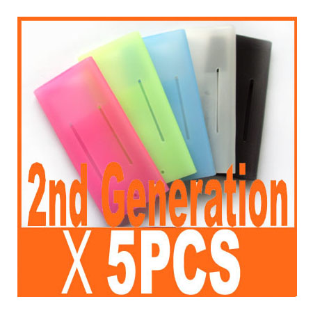 5pcs Crystal Silicone Case For iPOD Nano 2nd Generation