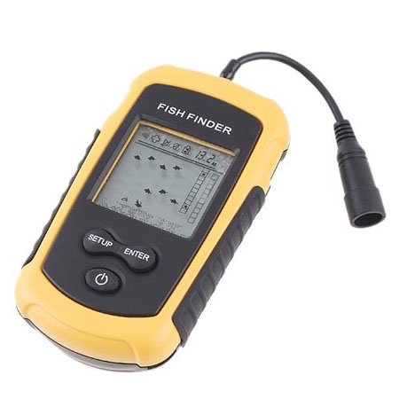 100m Portable Sonar Sensor Fish Finder Alarm Transducer 