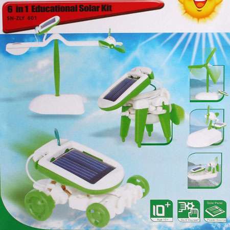 6 in 1 Manual Assemble Solar Power Educational Kits Toy