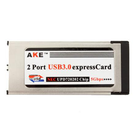 Express Card Expresscard to USB 3.0 2Port Adapter Adaptor For Laptop PC NoteBoo