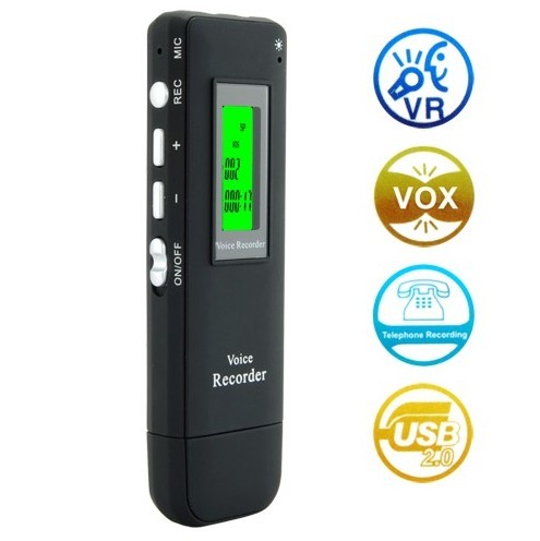 560hours 2GB Voice Activated Dictaphone Recorder FM MP3  
