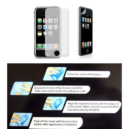 Free shipping 2x Screen Protector For iPod Touch LCD 8GB 16GB 