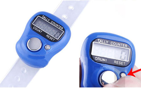 LCD Electronic Digital 5 Digit Ring Tally Counter Golf
