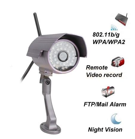 IP601W 30LED Wireless Waterproof IR Camera WiFi IP Network Night Vision Security
