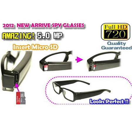 FULL HD 720P Spy Camera Glasses DVR Mini DV video recorder eyeware