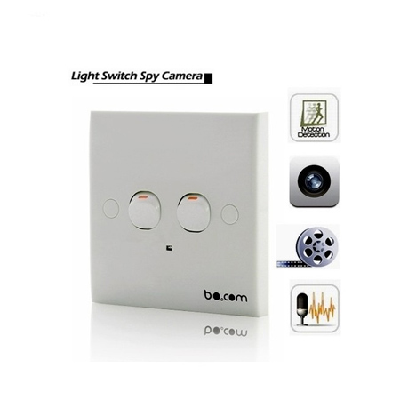 Security Wall Switch DVR Camera Detector Spy Hidden Motion Detection Camcorder