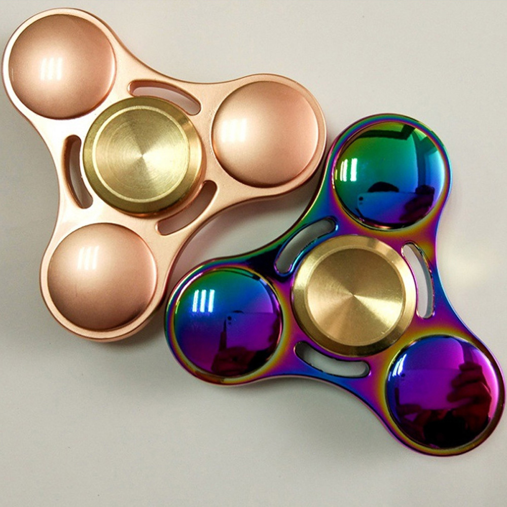 Fidget Spinner Toy For Relieving ADHD Anxiety Boredom EDC Tri-Spinner Fidget Toy Smooth Surface Finish Ultra Durable 