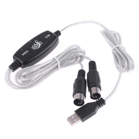 USB To MIDI Cable Converter PC to Music Keyboard Adapter C929
