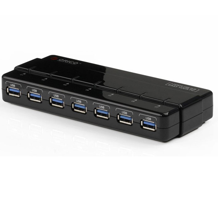 Orico USB 3.0 7 port Hub with USB 3.0 Cable and Power Adapter