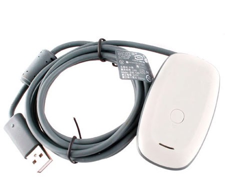 White PC Wireless Gaming Receiver For XBOX 360 F1201W