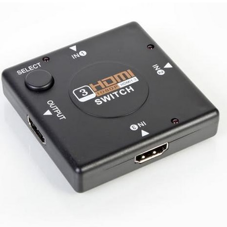 Mini 3 Port 1080P Video HDMI Switch Switcher Splitter for HDTV DVD PS3 NEW