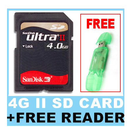 NEW Sandisk 4GB ULTRA II HIGH SPEED SD MEMORY CARD 4G