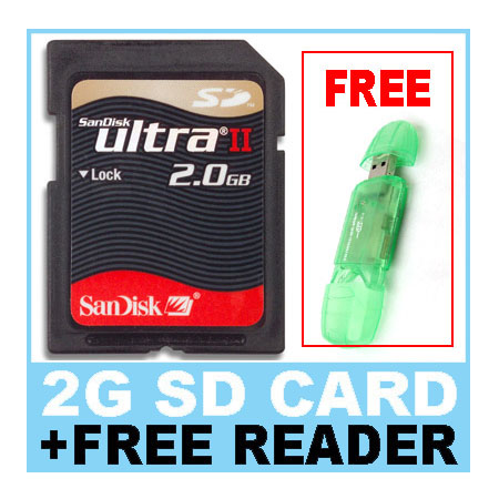 NEW Sandisk 2GB ULTRA II HIGH SPEED SD MEMORY CARD 2G
