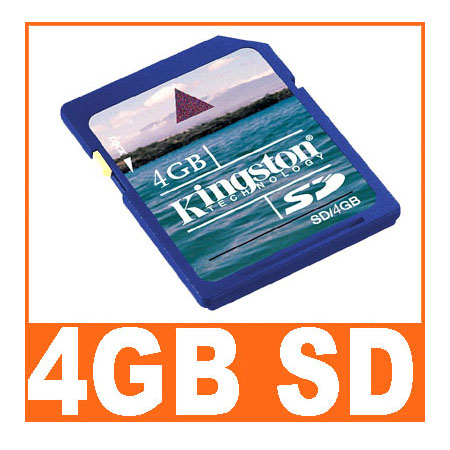 4GB Kingston SD SECURE 

DIGITAL MEMORY CARD FLASH 4G