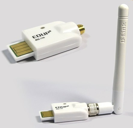 150Mbps Wireless USB Adapter Card With Dlink 2dbi SMA Antenna 

For PC Router