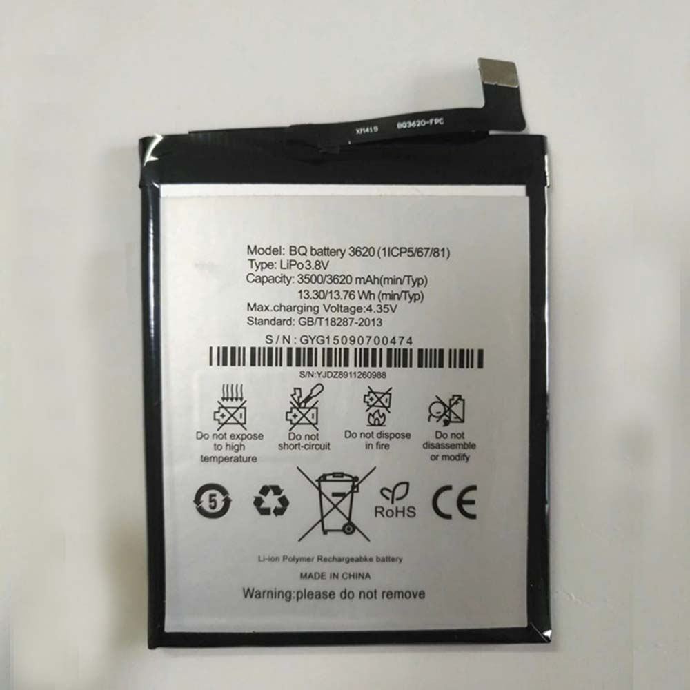 3620 3500mAh/13.30WH 3.8V/4.35V batterie