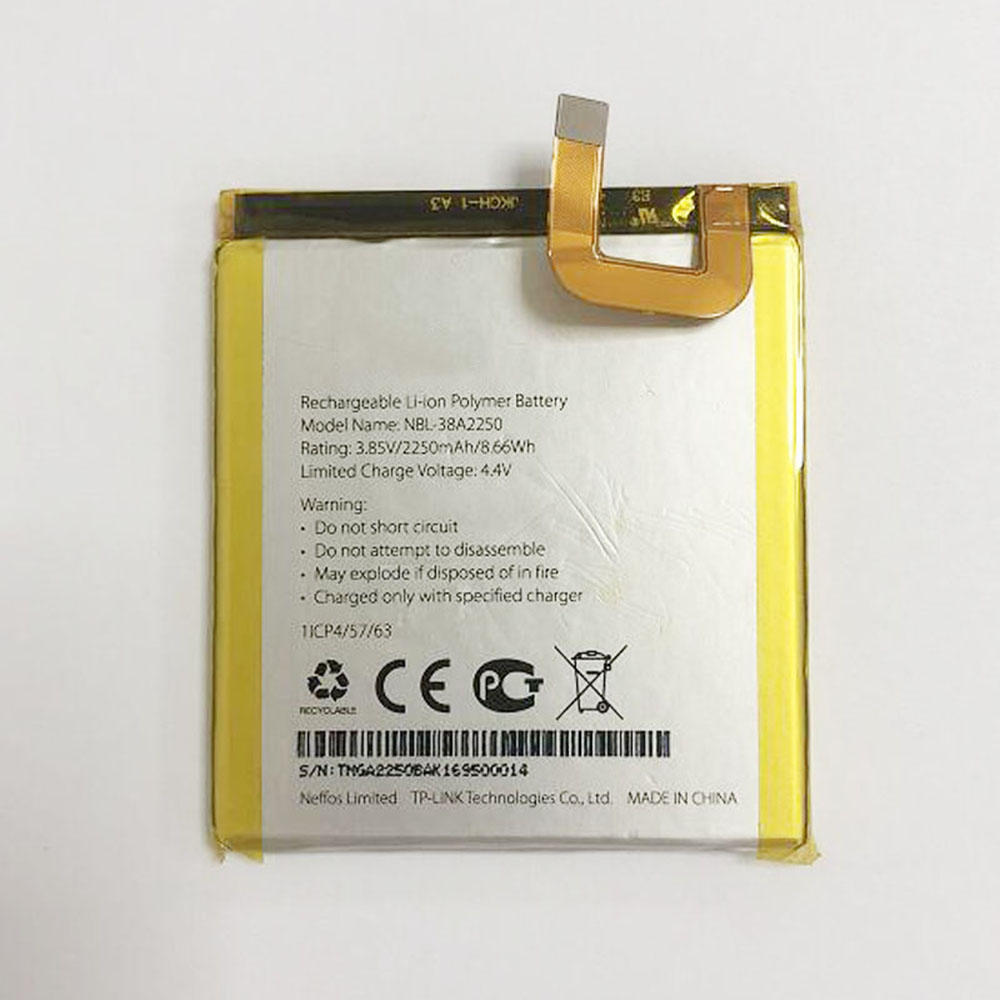 B 2250mAh/8.66WH 3.85V/4.4V batterie