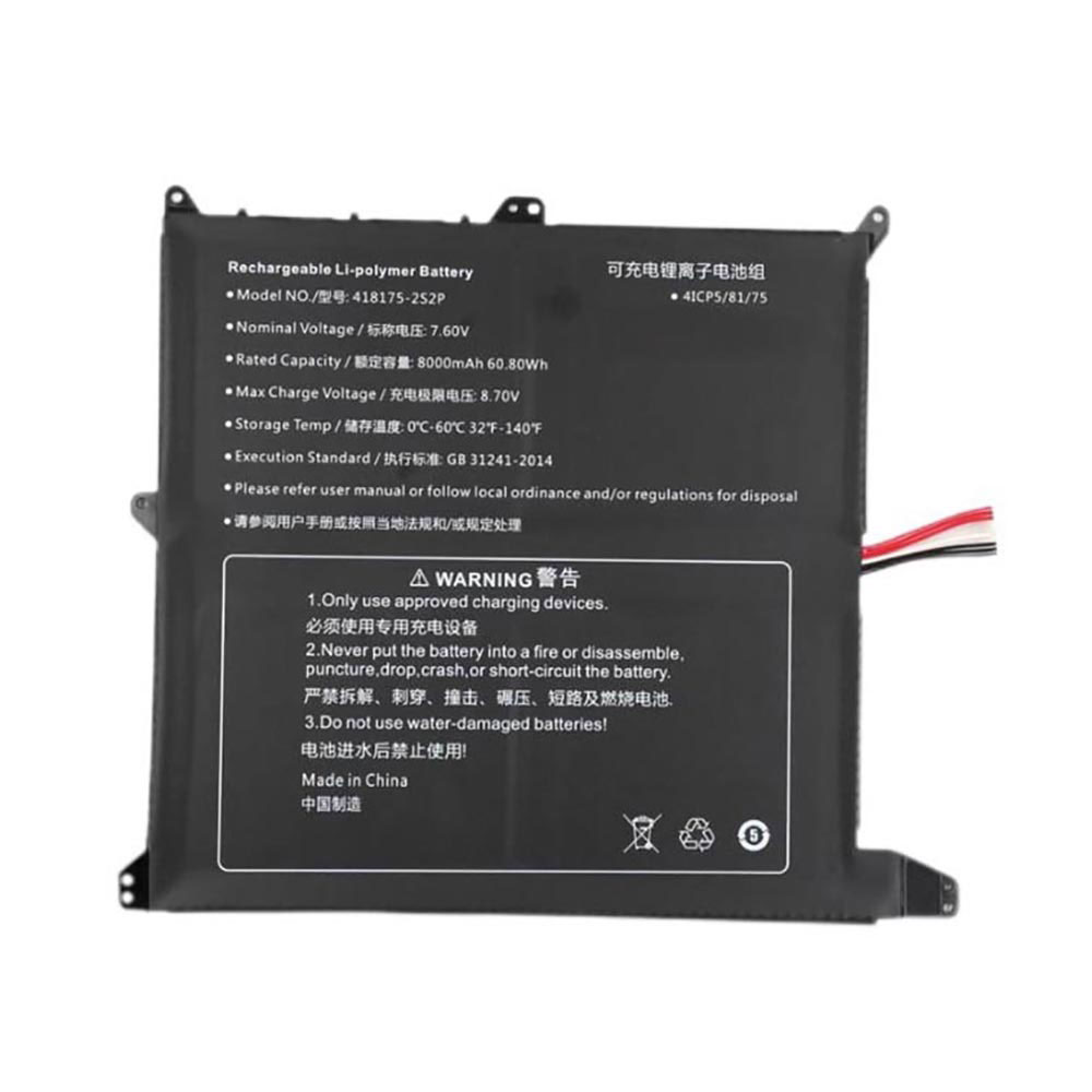 A 8000mAh/60.8Wh 7.6V batterie