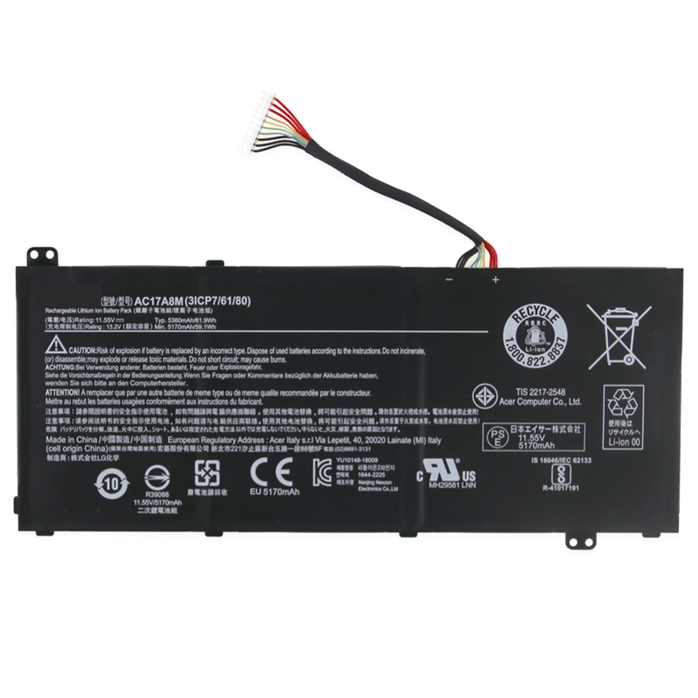 S 5170mAh/59.1WH 11.55V/13.2V batterie