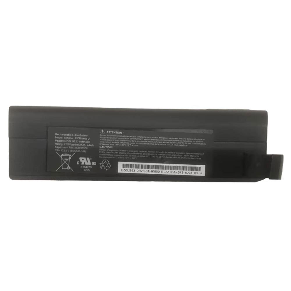 A 6100mAh 7.28V batterie