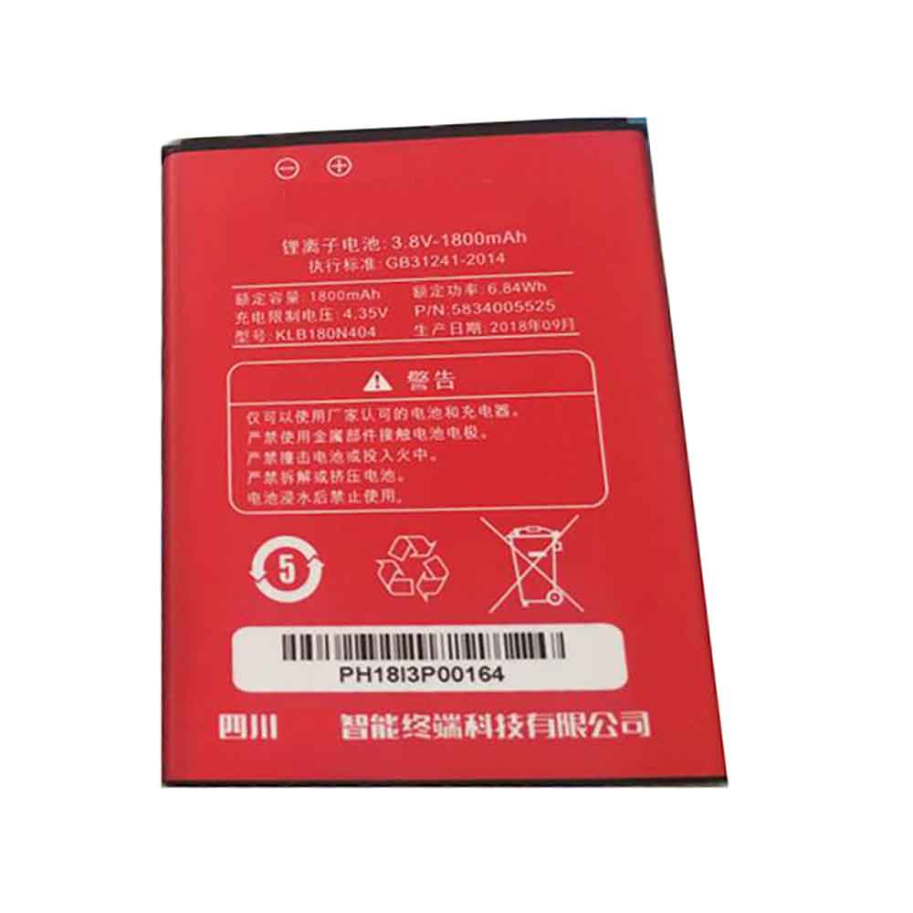 K 1800mAh 3.8V batterie