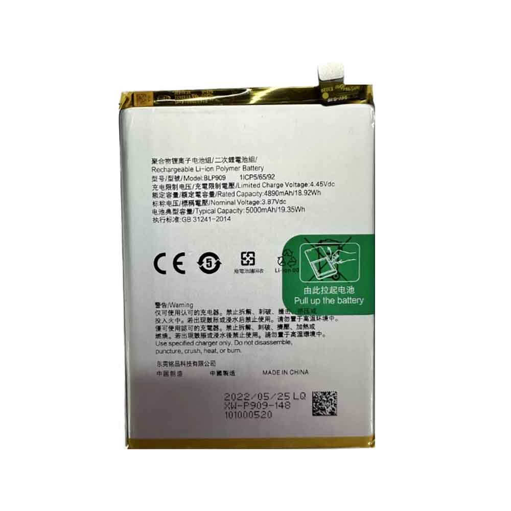  5000mAh 3.87V batterie