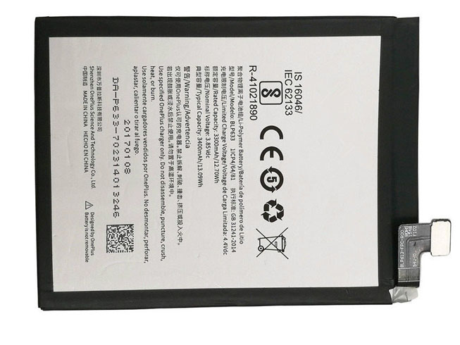 T<br 3300mAh 3.85V batterie