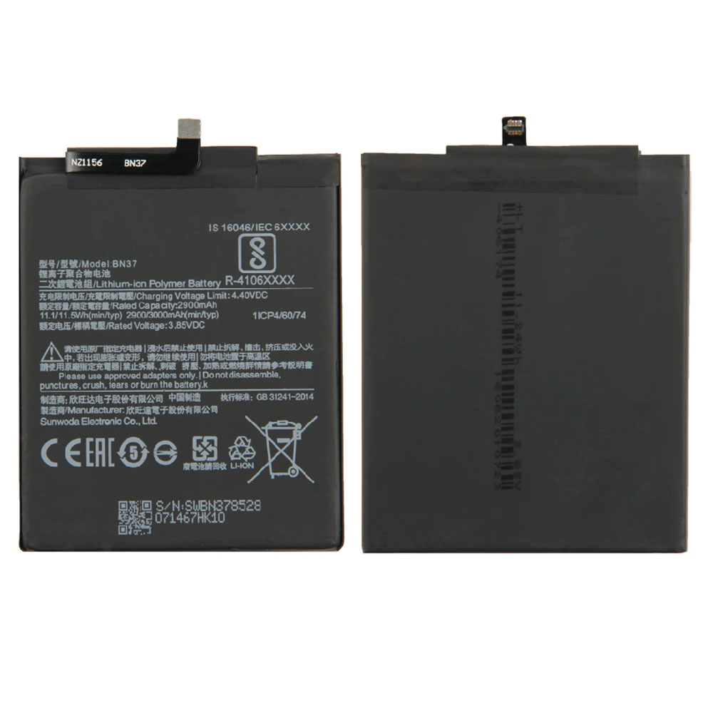 6A 2900mAh/11.1WH 3.85V/4.4V batterie