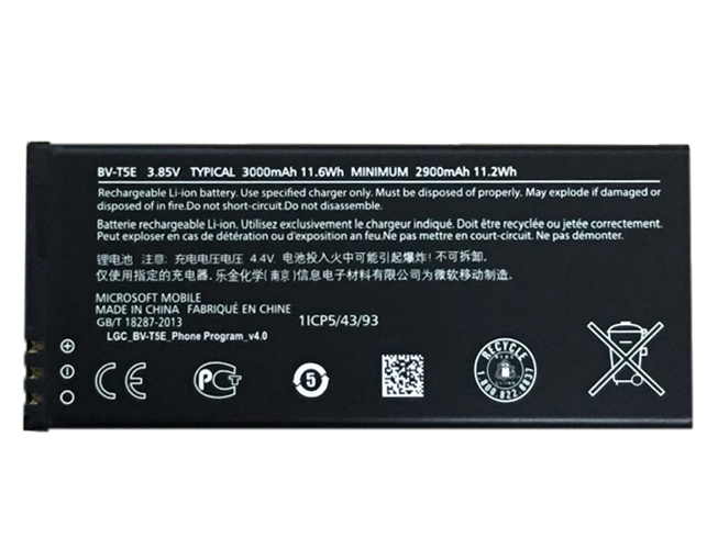 T 3000mAh/11.6wh 3.85V batterie