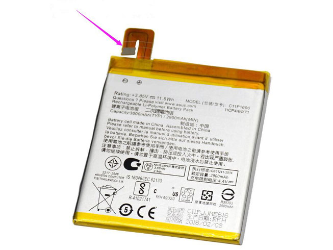 z01 3000mAh/11.5Wh 3.85V/4.4V batterie