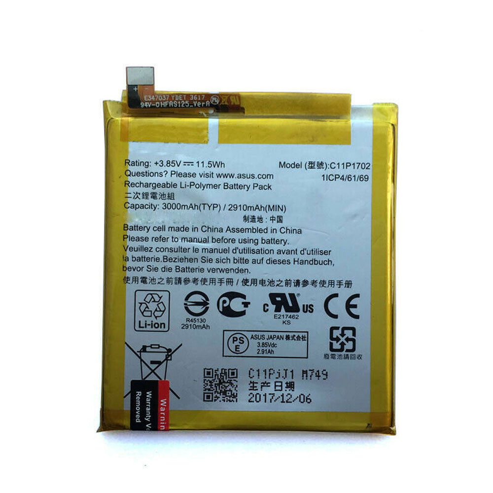  2910mAh/11.5WH 3.85V batterie