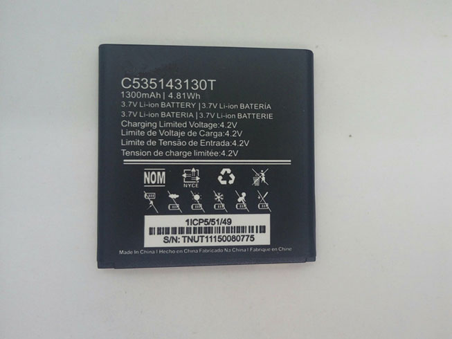 C535143130T 1300mAh/4.81WH 3.7V/4.2V batterie