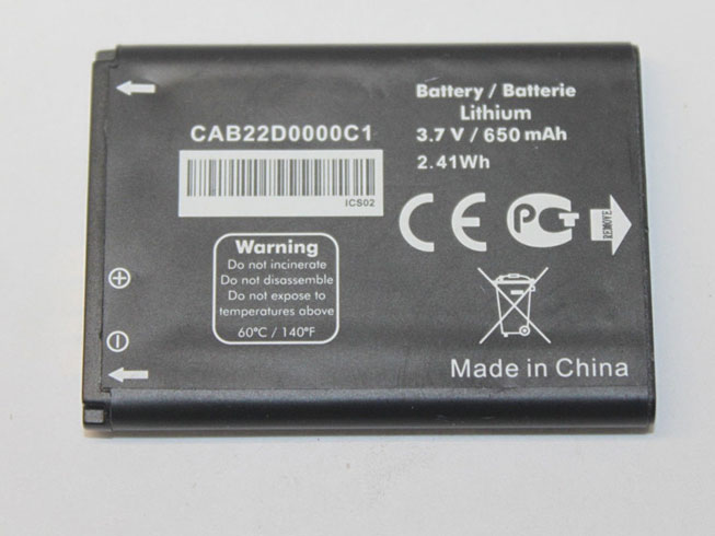 A 650mAh/2.41WH 3.7V batterie