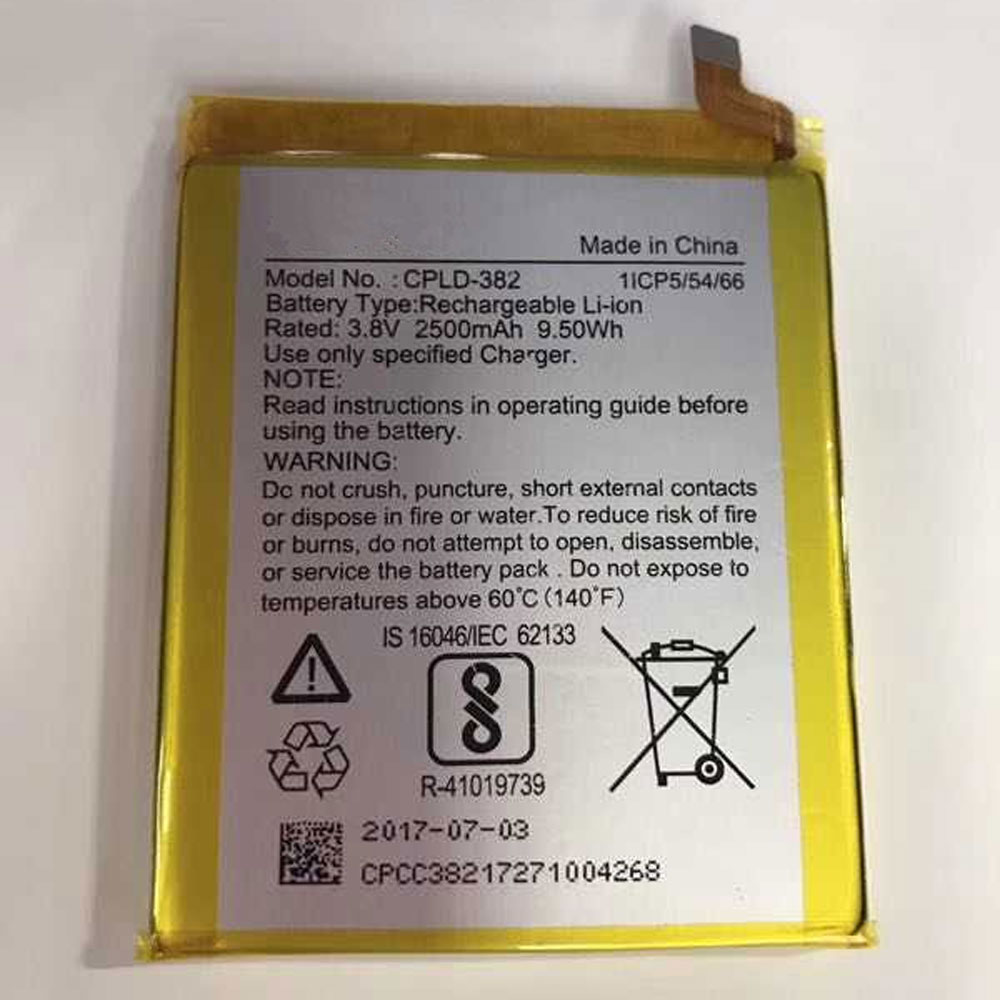 CPLD-382 2500mAh/9.5WH 3.8V batterie