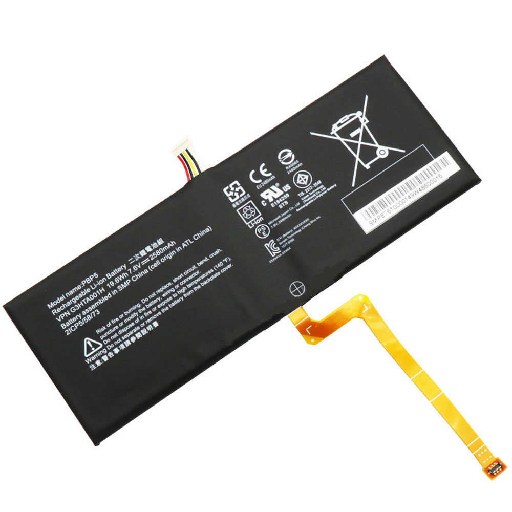 B 19.6Wh/2580mAh 7.6V batterie