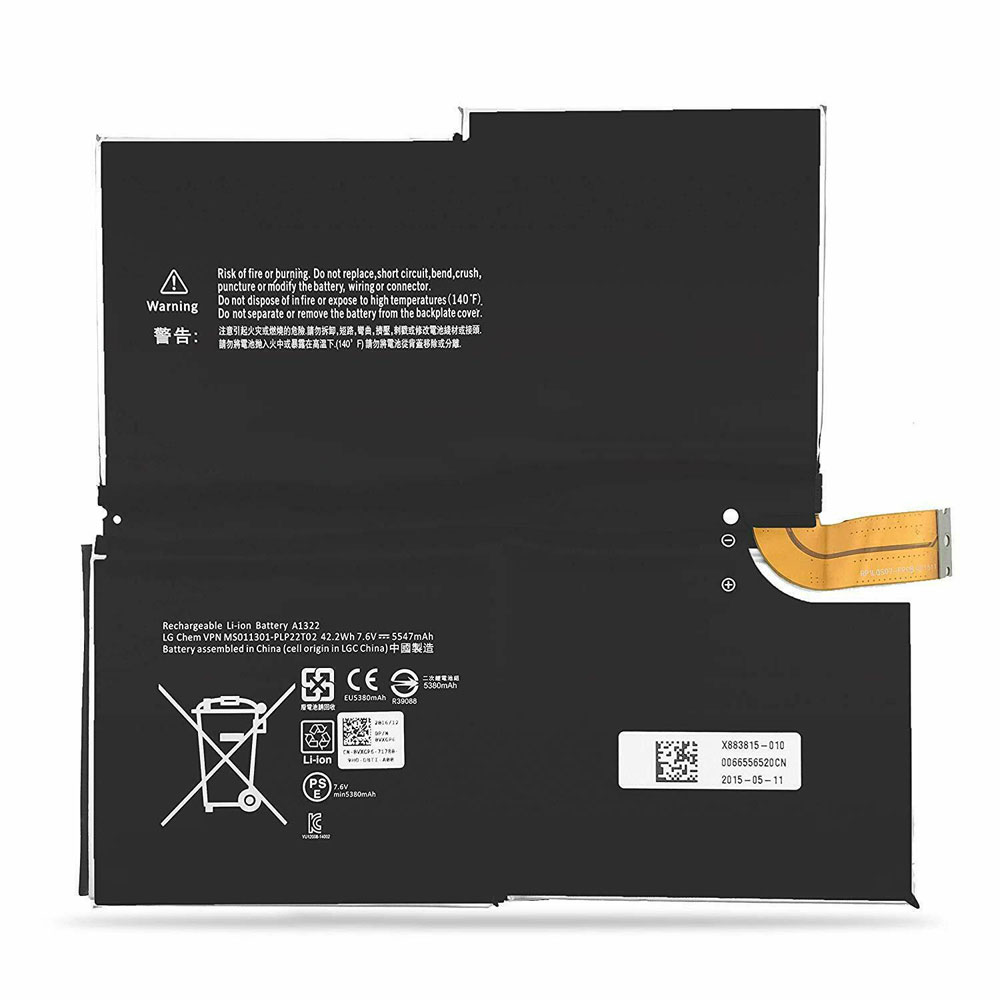 A 5547mAh/42.2WH 7.6V batterie