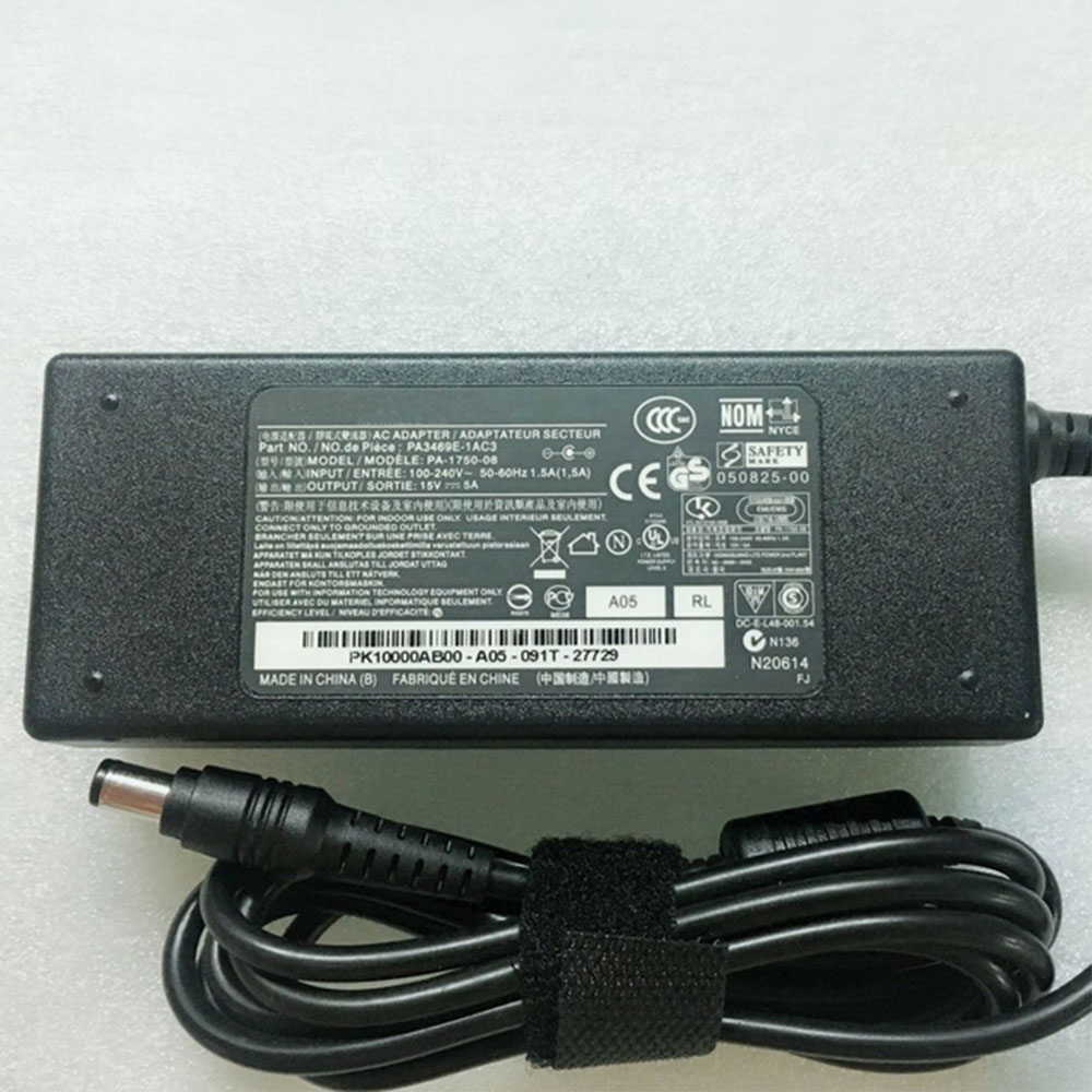 X5 100-240V 1.5A 50-60Hz 15V 5A 75W batterie