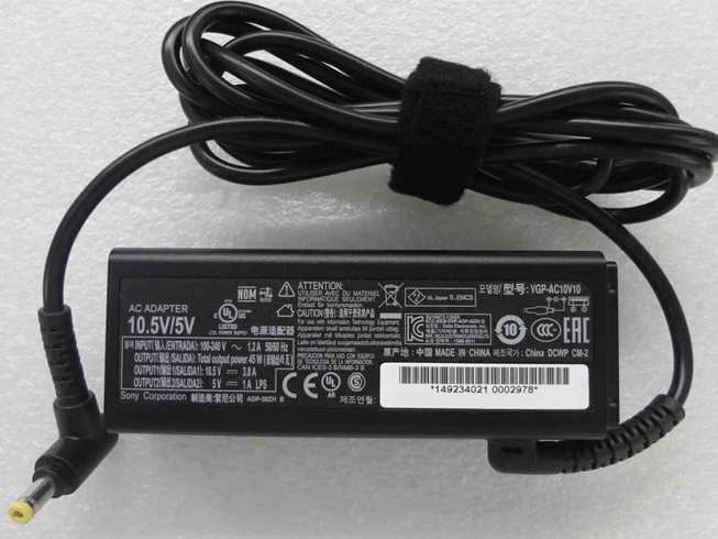 VGP-AC10V10 100-240V 50-60Hz (for worldwide use) 10.5V 3.8A batterie