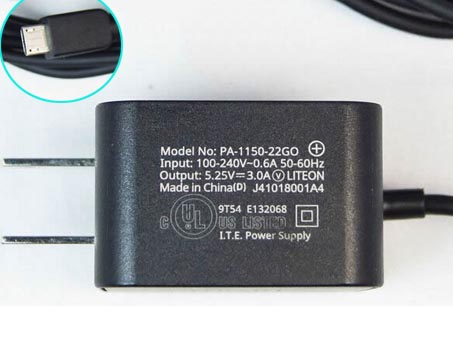 HP AC 100-240V~50/60HZ 5.25V DC 3.0A Micro USB 15.75W batterie