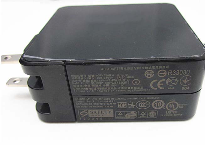 ADP-40TH 100 - 240V 1.5A 50-60Hz 19V 3.42A 65W batterie