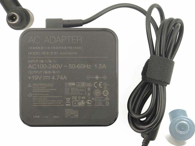 50 100-240V 50-60Hz 19V 4.74A 90W batterie