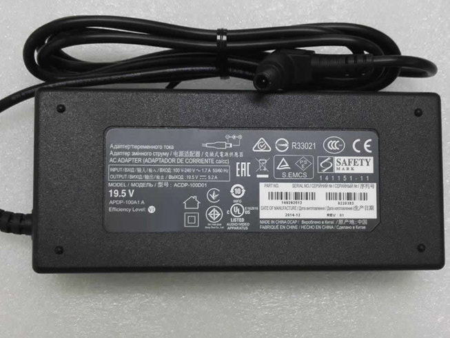 HP 100 - 240V 2.0A 50~ 60Hz 19.5V ~ 5.2A  , 100Watt batterie