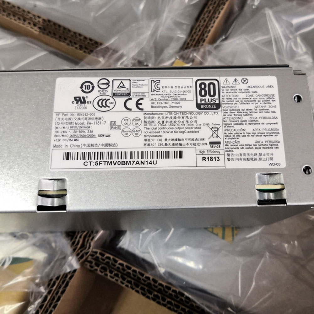 HP 100-240V 50Hz-60Hz 3.6A 180W batterie