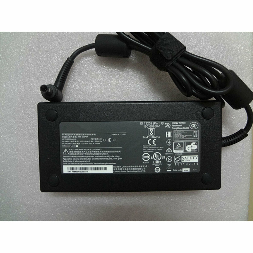 REV 100-240V 2.9A 50-60Hz (for worldwide use) 19V 10.5A(19.5V 9.23A) 200W batterie