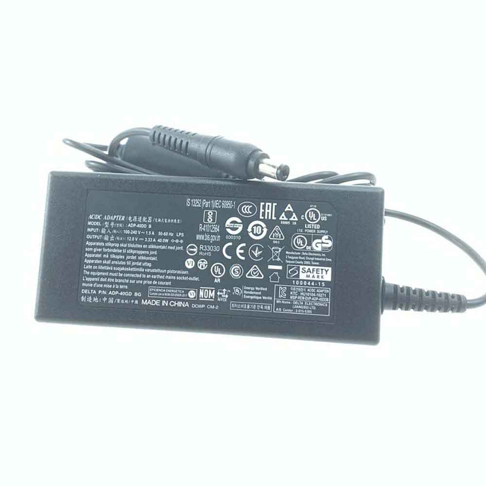 S 100-240V 1.5A 50-60Hz 12V 3.33A 40W batterie