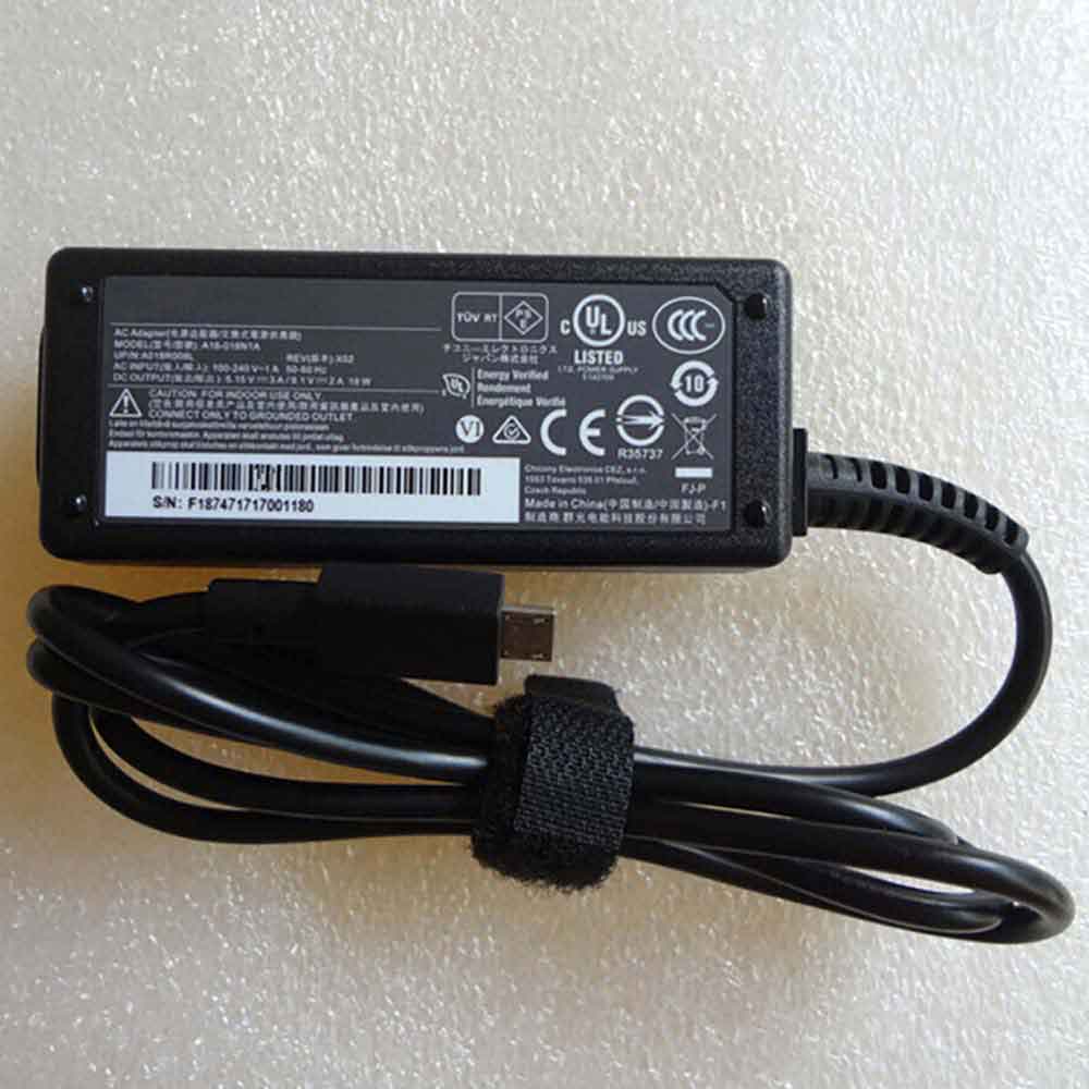 S 100V-240V 1A 50-60Hz 9.1V 2A 18W batterie