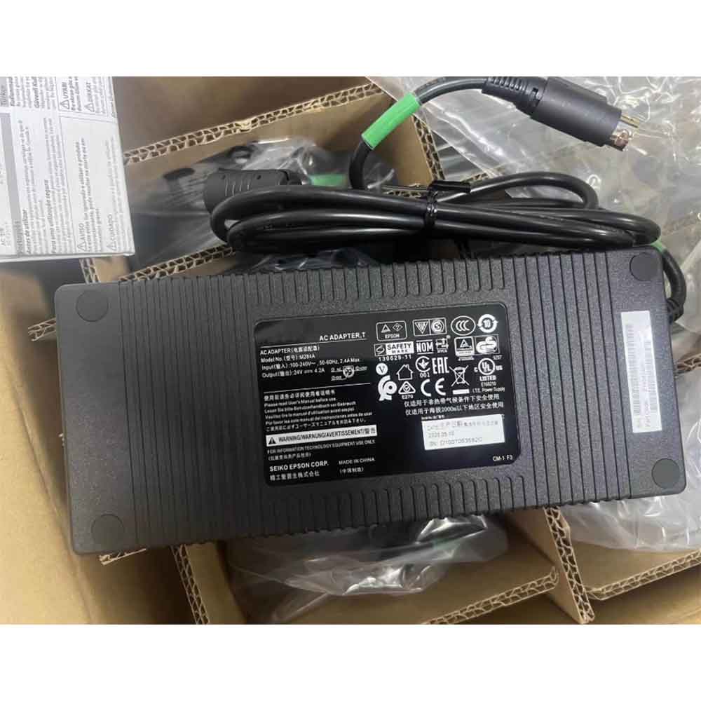 on 100V-240V 2.4A 50-60Hz 24V 4.2A 100W batterie