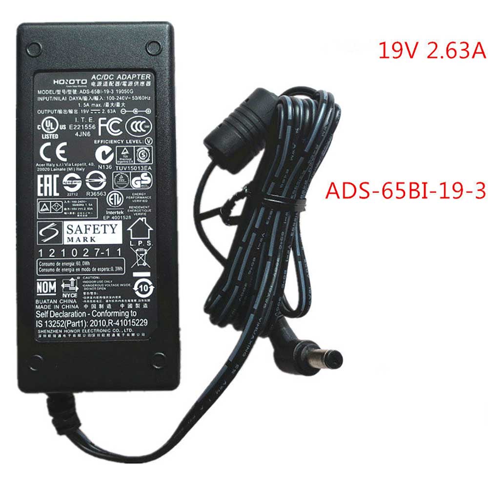 S 100-240V 50-60Hz 1.3A 19V  2.63A 50W batterie