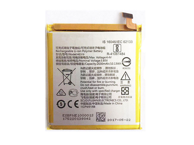 T 2630MAH/10.13WH 3.85V/4.4V batterie