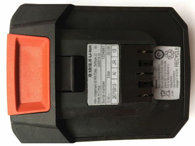 T 2.6 Ah 10.8 V batterie